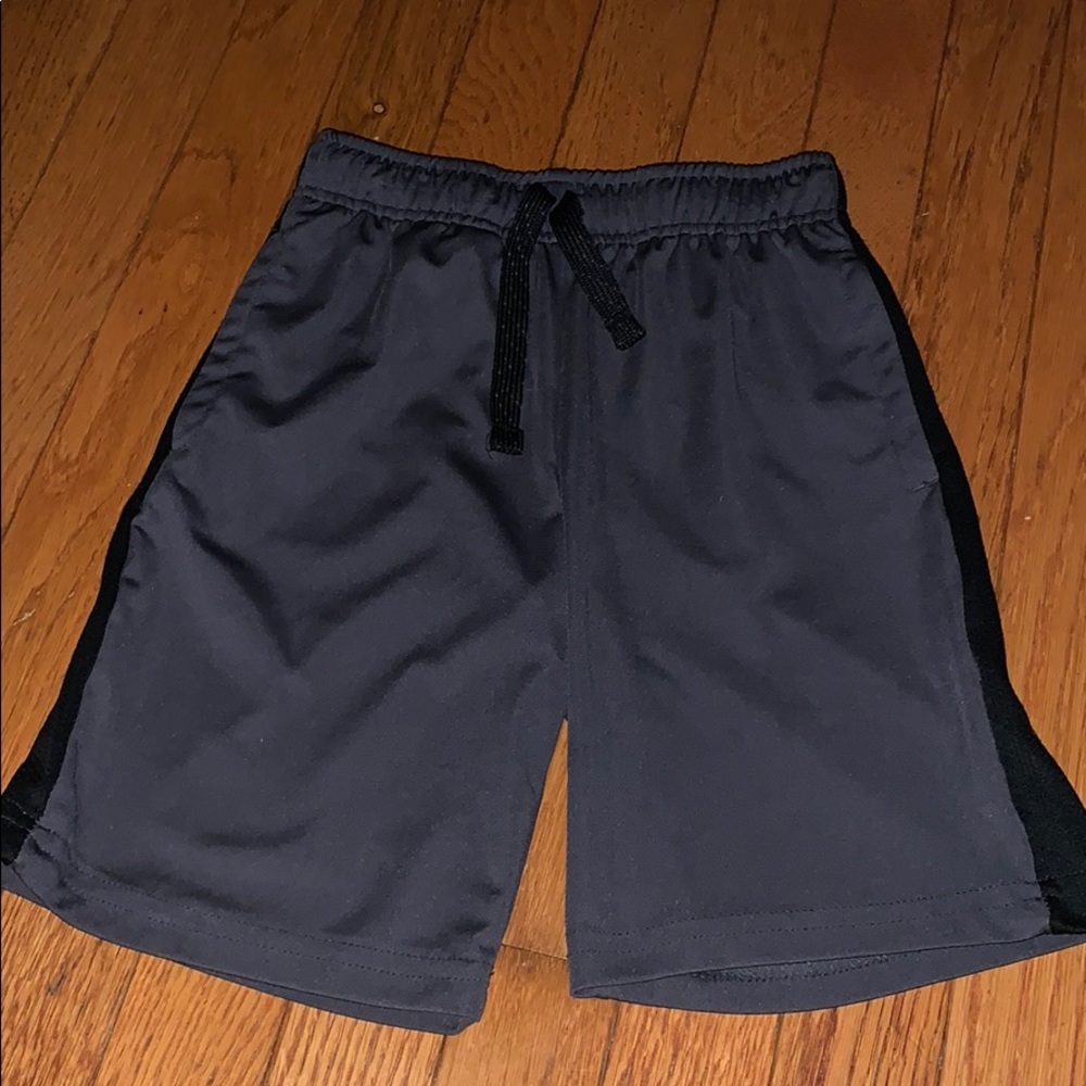 Gray Boy’s Shorts with Black Stripes